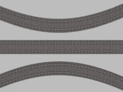 Train Subway Rail 3D model
