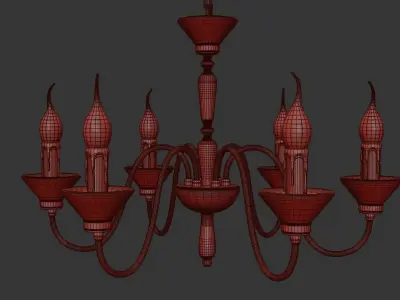 Chandelier Aprilia E 1 1 6 BW 3D model