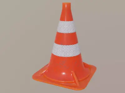 Traffic Cone Free 3D model