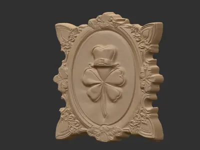 patrick day frame decor cnc  3D print model