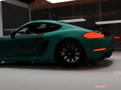 Porsche in a room 3D model