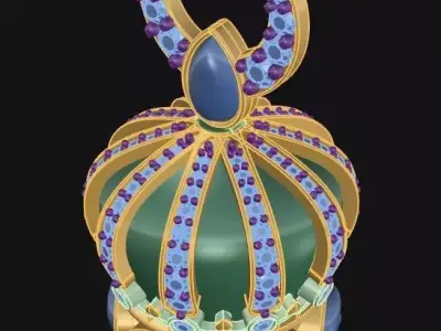 crown pandent 3D print model