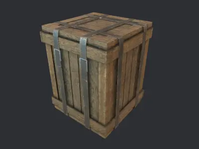 Cargo Crates PBR Low-poly 3D model