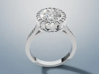 Engagement Ring 3D print model E 02 3D print model