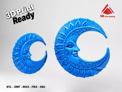 Moon wall decoration 3D print model