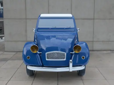 Citroen 2CV Low-poly 3D model