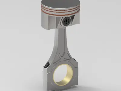 Engine Piston Assembly 3D print model