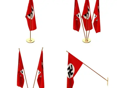 German WW2 Flag Pack 3D model
