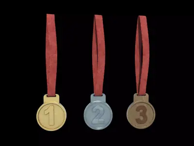 Three Medals  3D model