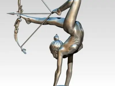 Woman statue set Lot of 5 high detailed pcs 3D Model Collection