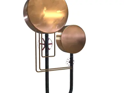 pipe wall clock 3D model