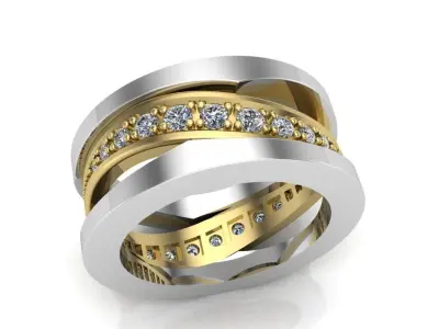 wedding ring 3D print model 41
