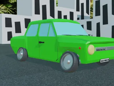 ZAZ 968 M  zaporojec Low-poly 3D model