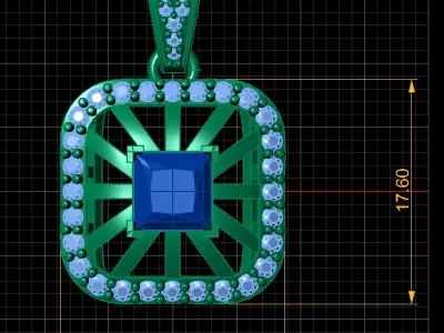 LUXURY RUSSIAN STYLE PENDANT 3D PRINTABLE MODEL 3D print model