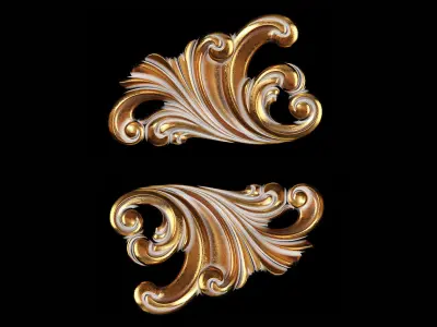 Classic carved 072 3D model
