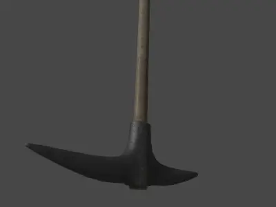 Pick low-poly scythe Low-poly 3D model