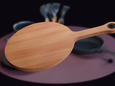 Modern Kitchen Cooking Ustensils Low-poly 3D model