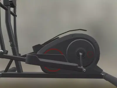 Gym Cycle Low Poly 3D model