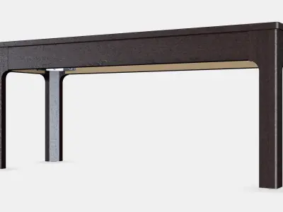 EKEDALEN Bench 1 Low-poly 3D model