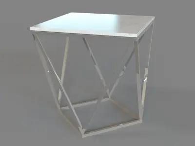 Jasmine Side Table White 3D model