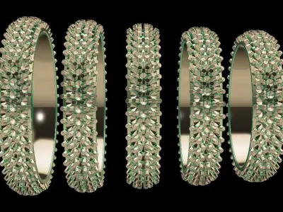 Dainty Cluster Diamond Infinity Band Mix Sizes 4 5 6 7 8 3D print model