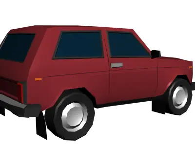 Lada Niva Hypercasual Low-poly 3D model