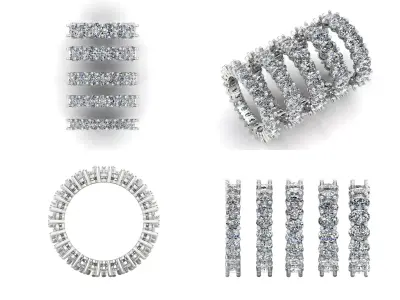 Ring ri214  oval  3D print model