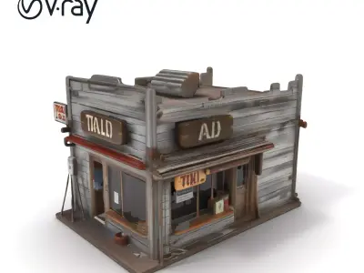 D Rustic General Store Model Pack Low-poly 3D model