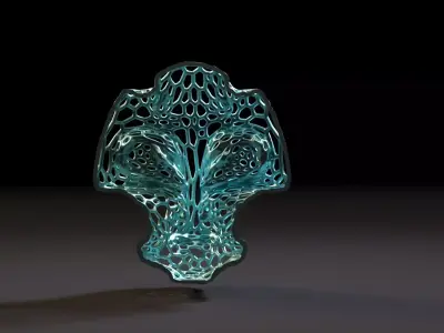 Scary mask Voronoi 3D print model