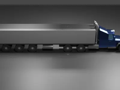 Transport Truck Low Poly Low-poly 3D model