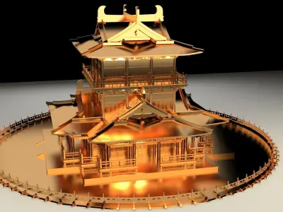 Chinese ancient house  3D model 28
