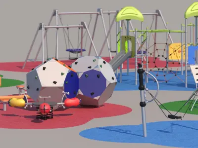 Modern playground 2 3D model