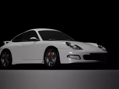 porsche 911 Low-poly 3D model