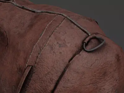 Leather Sport Bag Game Ready Model Low-poly 3D model