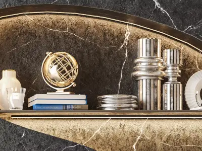 Wardrobe with luxury decor Bust 3D model