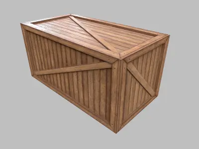 Wooden Crates Low-poly 3D model