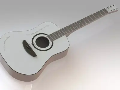 Guitar acoustic 3D model
