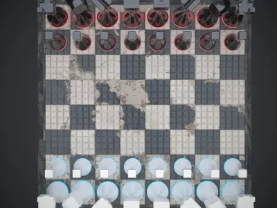 Modern Chess Low-poly 3D model