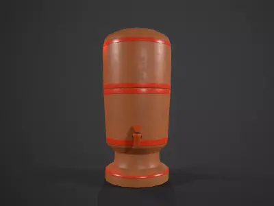 Mineral water filter Low-poly 3D model