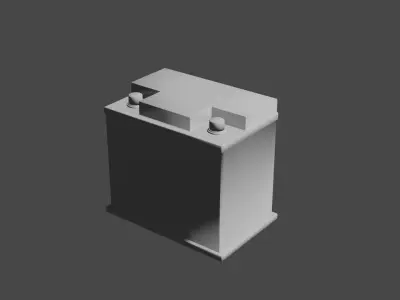 Car battery Low-poly 3D model