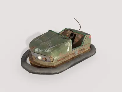 Abandoned Pripyat Bumper Car-Dodgem Car 6  3D model