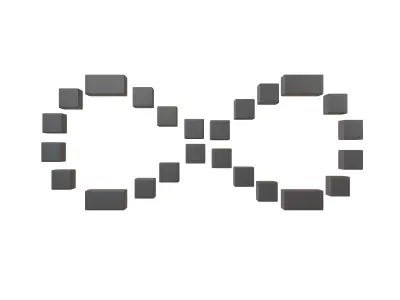 Infinity Symbol v7 001 Low-poly 3D model