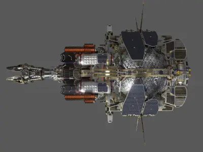 Civilian DROMEDARY Fission Drive Section 3D model