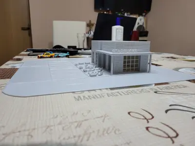 Starbucks diorama 3D print model