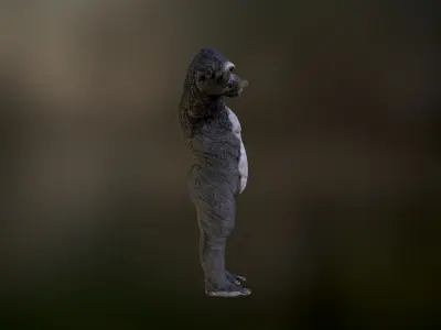 Gorilla game ready model with pbr textures Low-poly 3D model