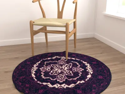 Round Rug Set 61 3D model