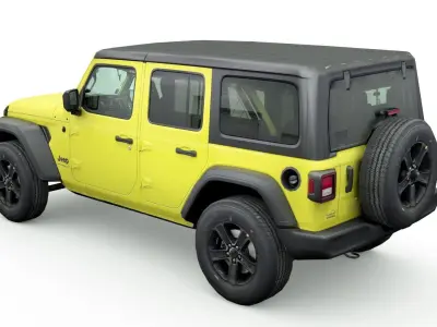 Jeep Wrangler 2023 Low-poly 3D model