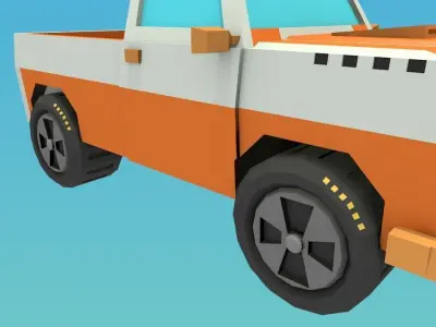 Roadtrip Van Low-poly 3D model