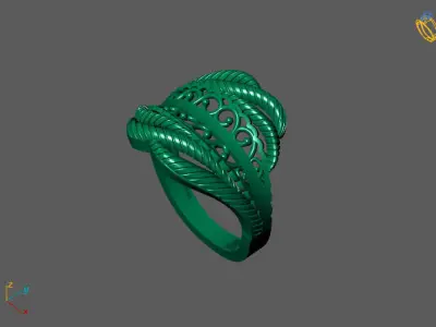 Fancy Womens Rings Plain Rings Ready STL 3DM Models Rings 3D print model 11