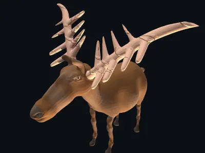 Low-Poly Deer For Game Engine Low-poly 3D model